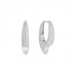 Silver Pav?Arrow Hoop Earrings