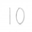 ANIE HAIE STERLING SILVER PAVE HOOP EARRINGS