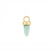 Gold Amazonite Drop Earring Charm
