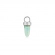 Silver Amazonite Drop Earring Charm