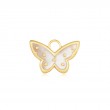 Gold Mother Of Pearl Butterfly Earring Charm