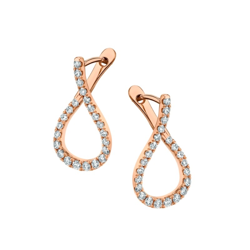 Unique Diamond Hoop Earrings - 0.5 Carats