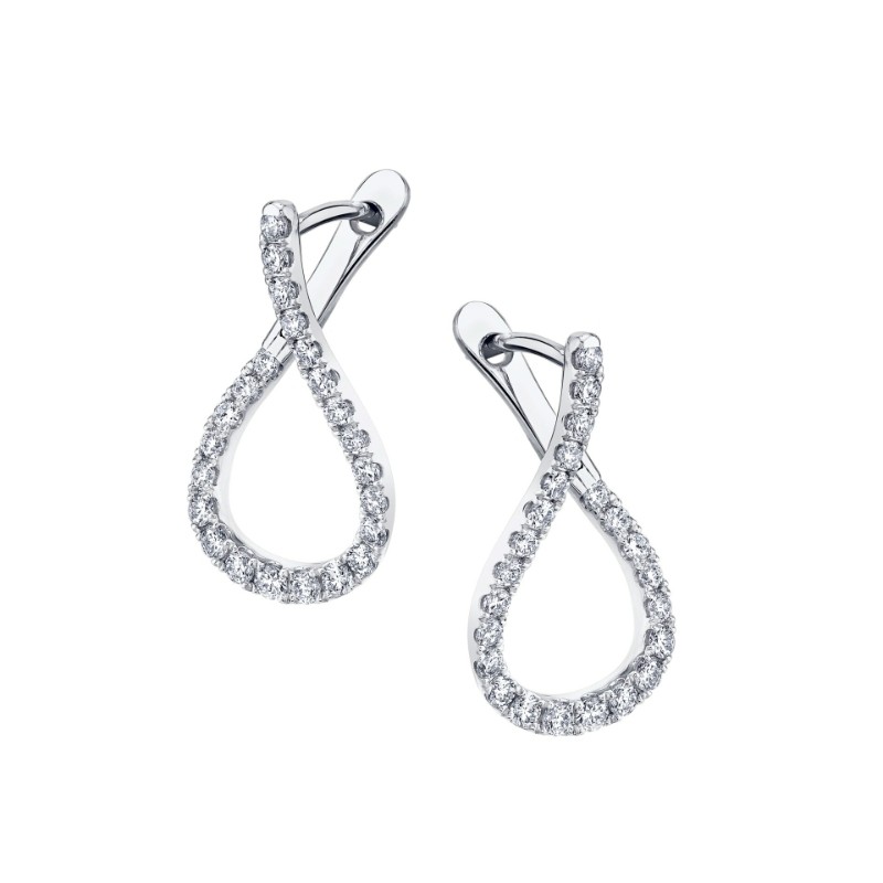 Unique Diamond Hoop Earrings - 0.5 Carats