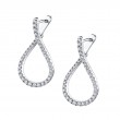 Unique Diamond Hoop Earrings - 1.00 Carat