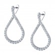 Modern Diamond Hoop Earrings - 1.5 Carat