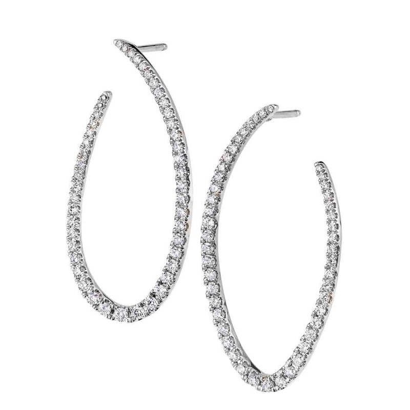 Unique Diamond Hoop Earrings