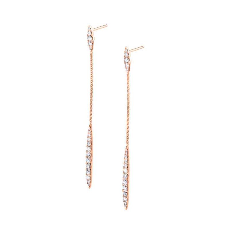 Modern Diamond Drop Earrings - ER828