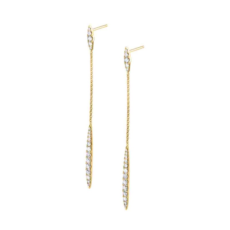 Modern Diamond Drop Earrings - ER828
