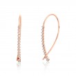 Round Diamond Threader Earrings