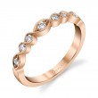 Elegant Rose Gold Stackable Wedding Band - Roseanne