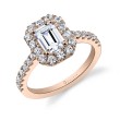 Emerald Cut Classic Halo Engagement Ring - Jacalyn
