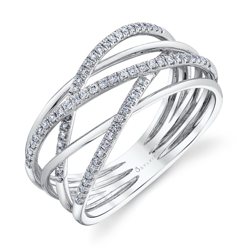 Modern Layered Diamond Ring