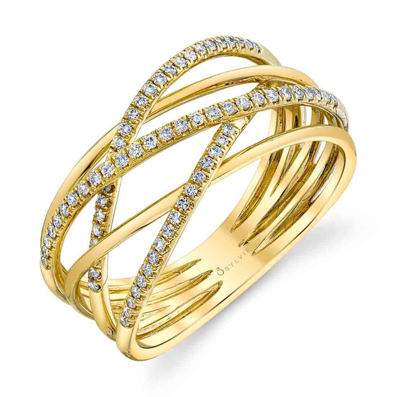 Modern Layered Diamond Ring