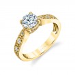 Flower Engagement Ring - Olive