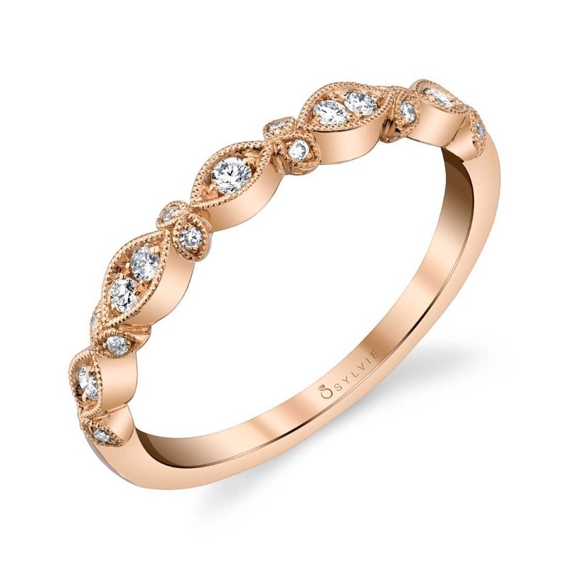Floral Inspired Stackable Band - Marquerite