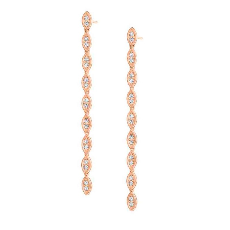 Vintage Inspired Gold Dangle Earrings