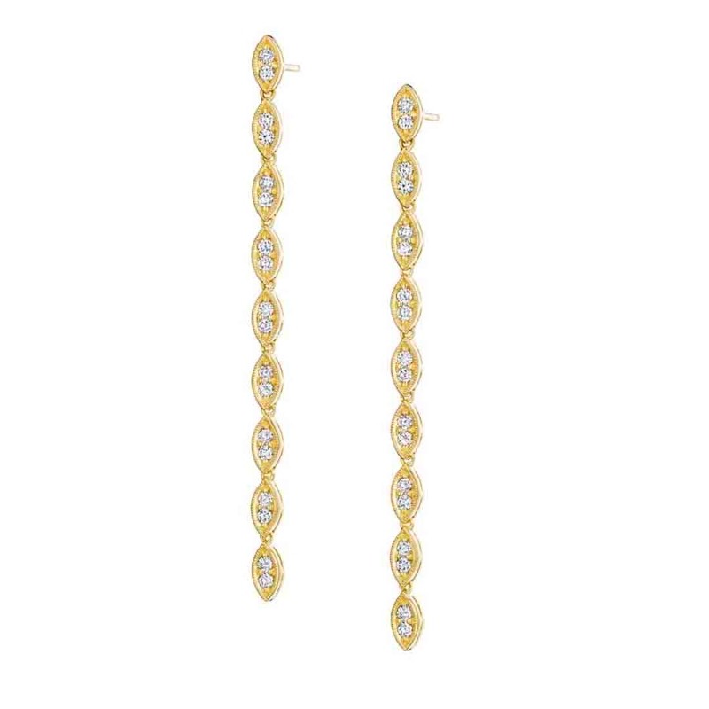 Vintage Inspired Gold Dangle Earrings
