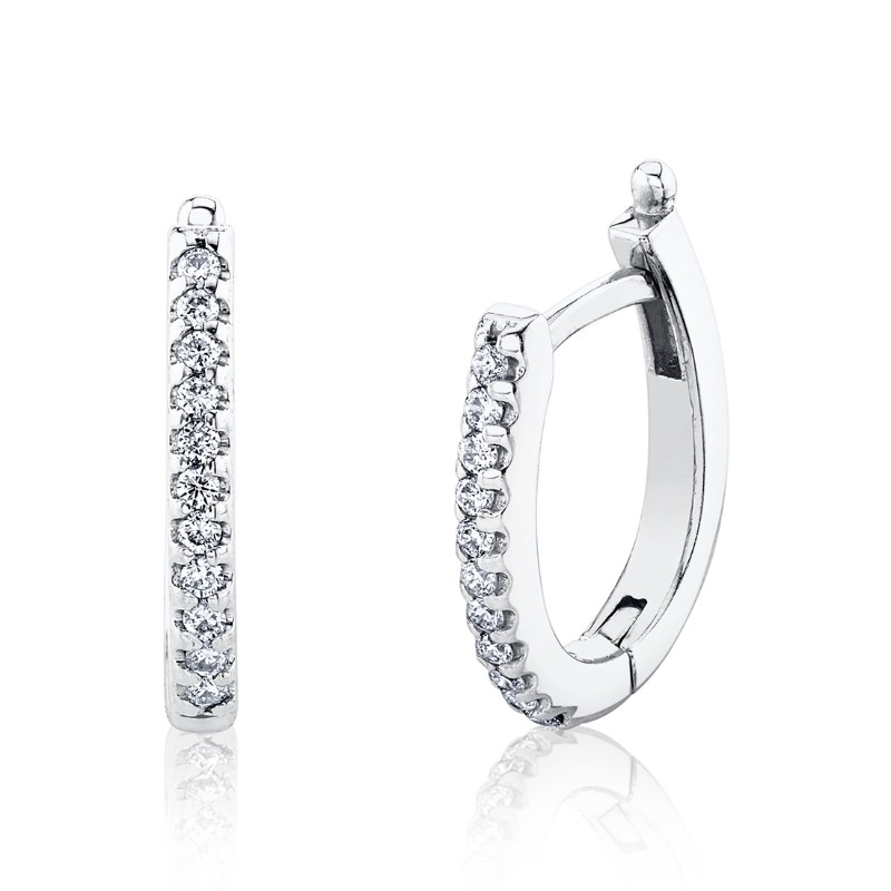 U-Shaped Diamond Hoops