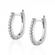 U-Shaped Diamond Hoops