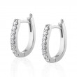 U-Shaped Diamond Hoops