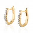 U-Shaped Diamond Hoops
