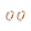Double Row Diamond Huggies 1.20 CT