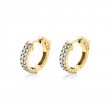 Double Row Diamond Huggies 1.20 CT