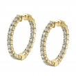 Diamond Hoop Earrings - 22MM - 1.70 Carats
