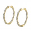 Diamond Hoop Earrings - 35MM - 3.60 Carats