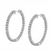 Diamond Hoop Earrings - 35MM - 3.60 Carats