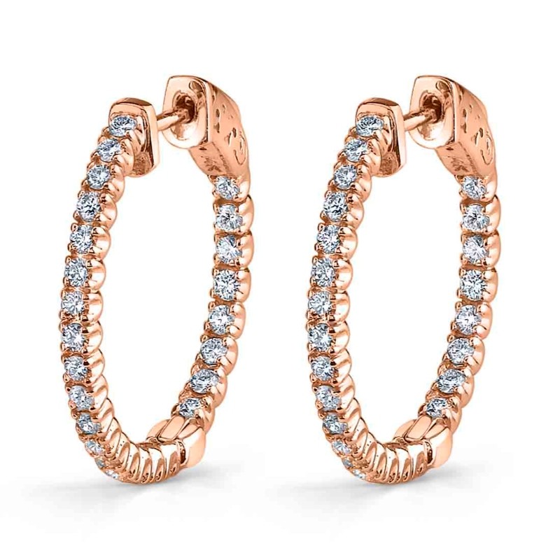 Diamond Hoop Earrings 24MM
