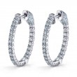 Diamond Hoop Earrings 24MM