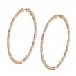 Thin Diamond Hoop Earrings