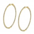 Thin Diamond Hoop Earrings