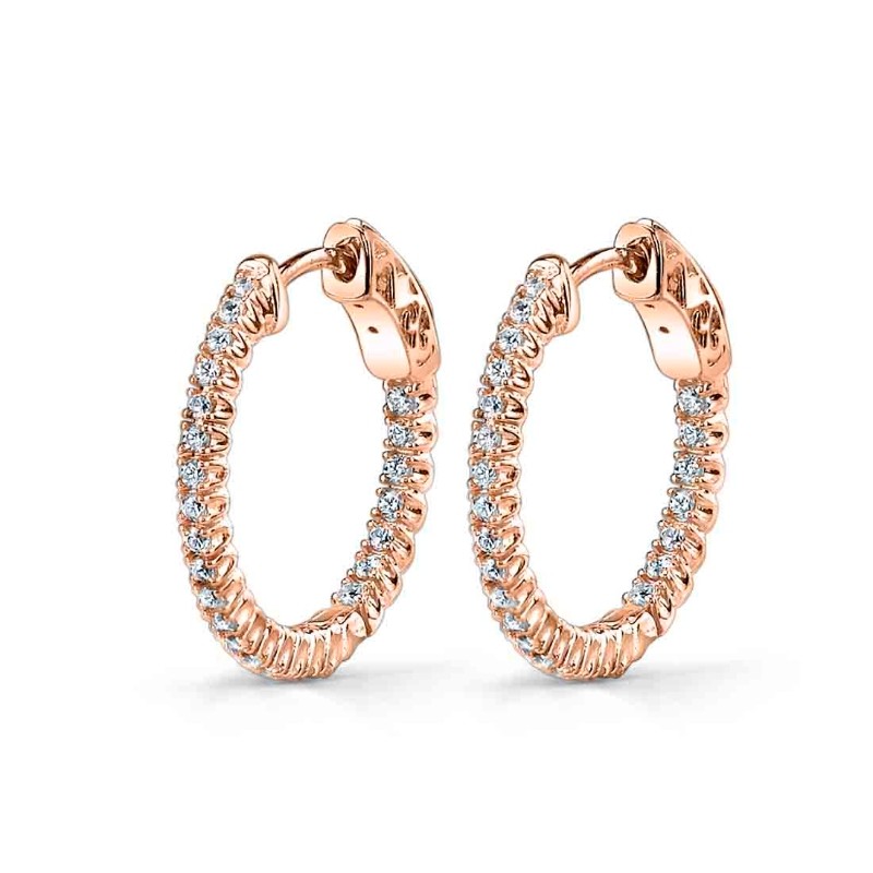 Diamond Hoop Earrings 19MM
