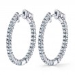 Diamond Hoop Earrings 27MM