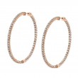 Thin Diamond Hoop Earrings - 50MM