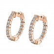 Thick Diamond Huggie Earrings - 19MM