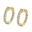Thick Diamond Huggie Earrings - 19MM