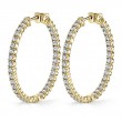 Large Diamond Hoop Earrings - 35MM