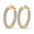 Thick Diamond Huggie Earrings - 25MM