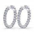 Thick Diamond Huggie Earrings - 25MM