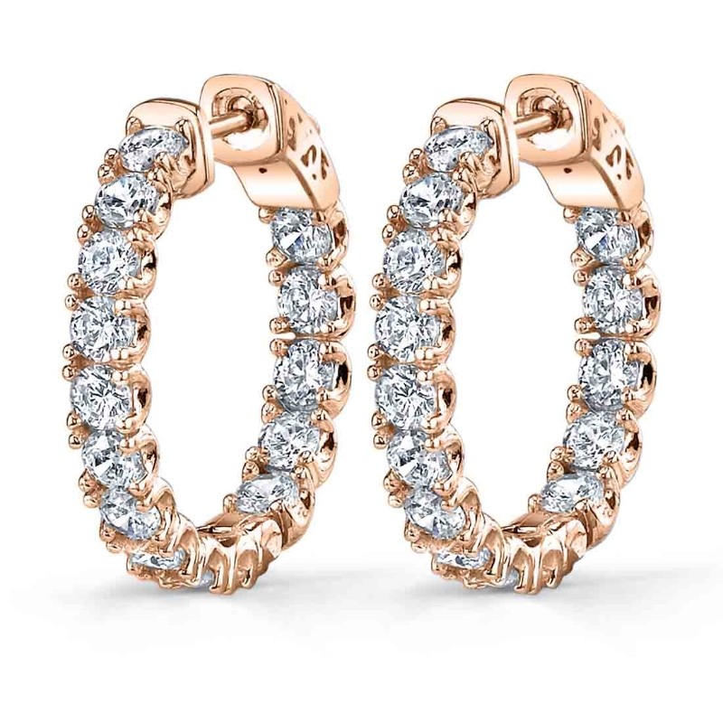 Extra Thick Diamond Huggie Earrings - 25MM