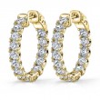 Extra Thick Diamond Huggie Earrings - 25MM