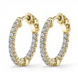 Diamond Hoop Earrings - 19MM