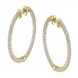 Diamond Hoop Earrings - 35MM