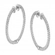 Diamond Hoop Earrings - 35MM