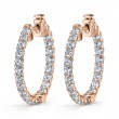 Thick Diamond Hoop Earrings - 25MM