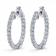 Thick Diamond Hoop Earrings - 25MM