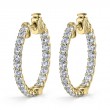 Thick Diamond Hoop Earrings - 25MM